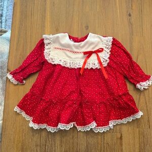 Vintage red floral Dress